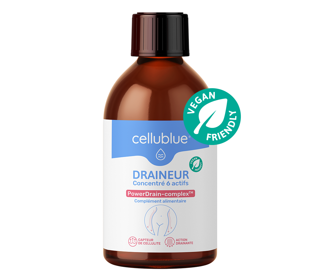Cellublue Le Draineur - Complément Alimentaire Contre La Cellulite, Formulation Liquide