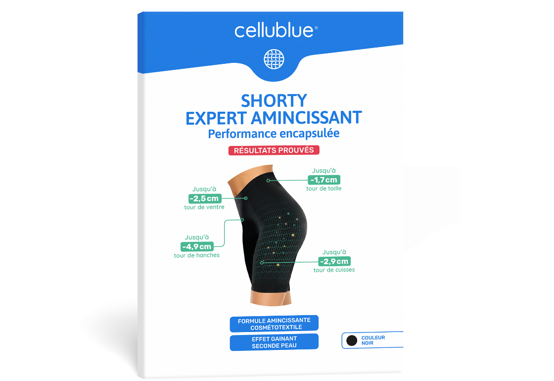 shorty amincissant cellublue
