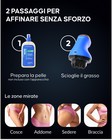 Donna che utilizza il dispositivo snellente Cellublue a casa