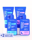 Femme appliquant le gel cryo minceur Cellublue sur les cuisses