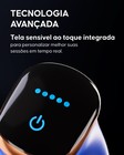 Aparelho anticelulite Cellublue a demonstrar intensidades reguláveis
