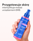 Nakładanie żelu przewodzącego Cellublue na skórę przed EMS