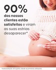 Textura do creme reparador de estrias Cellublue aplicação na pele