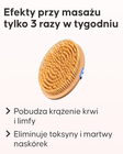 Szczotka do masażu na sucho Cellublue technika użycia na ciele