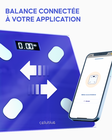 Balance connectée Cellublue lecture des résultats sur application