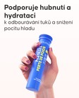 Šumivé tablety na hubnutí rozpuštěné ve sklenici vody