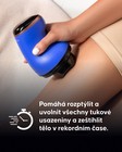 Masážní přístroj Cellublue aplikace na stehnech