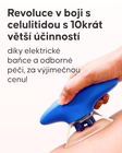 Elektrická baňka Cellublue palper-rouler technologie na stehna