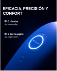 Ventosa eléctrica Cellublue aplicada sobre el muslo