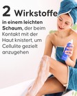 Kühlende Cellulite Mousse Anwendung auf der Haut