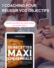 Slider guide cheat meals Cellublue ingrédients et bienfaits
