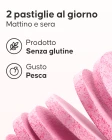 Donna con pelle luminosa dopo trattamento collagene Cellublue