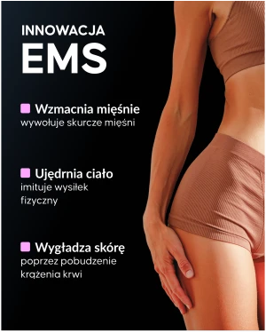 Elektrostymulator mięśni Cellublue zastosowanie na brzuchu