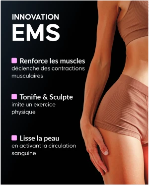 Résultats raffermissants avec l'appareil EMS Cellublue sur le corps