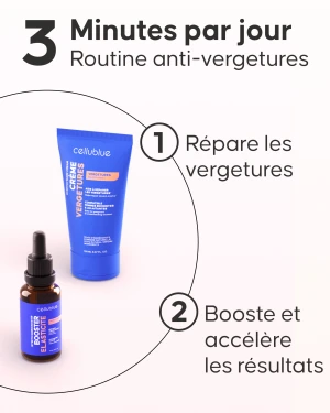 Zones d'application du programme anti-vergetures Cellublue
