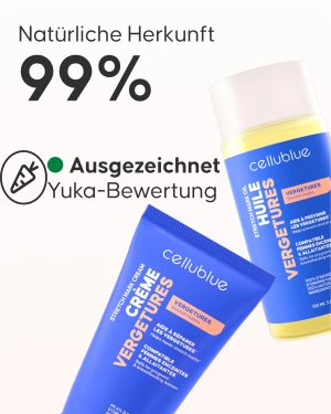 Cellublue Anti-Dehnungsstreifen Routine Schritt-für-Schritt Anwendung