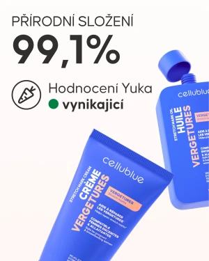 Sada proti striím Cellublue detail textury produktů