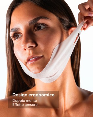 Maschera liftante doppio mento Cellublue vista frontale