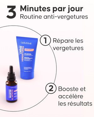 Zones d'application du programme anti-vergetures Cellublue