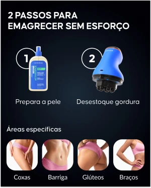 Utilização do aparelho anticelulite Cellublue nas coxas