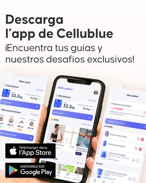 Resultados visibles piel lisa con masajeador Cellublue