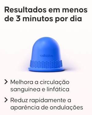 Ventosa CellCup aplicada nas coxas para redução de celulite