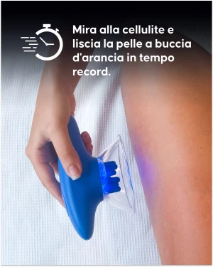 Applicazione coppetta elettrica Cellublue su gambe e glutei