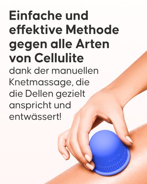 Anwendung der Cellublue Ventouse gegen Cellulite am Oberschenkel