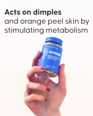 Cellulite Capsules 15-day cure packaging and dosage details