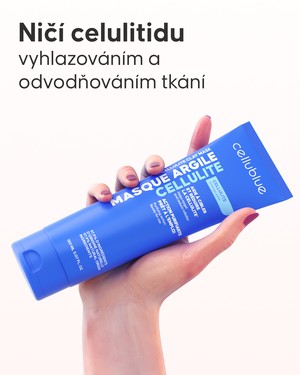 Maska proti celulitidě Cellublue s bílým jílem a aktivním uhlím