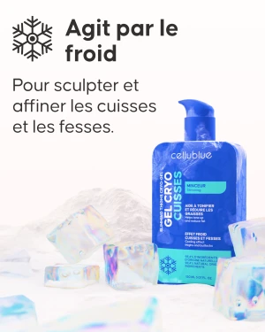 Application du soin minceur sur les cuisses Programme Cellublue