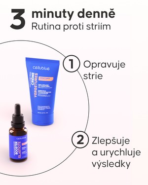 Výsledky programu na opravu strií Cellublue před a po