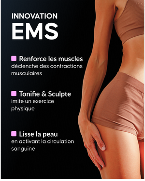 Résultats raffermissants avec l'appareil EMS Cellublue sur le corps