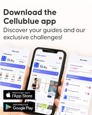 CellRoller anti-cellulite massager application on legs