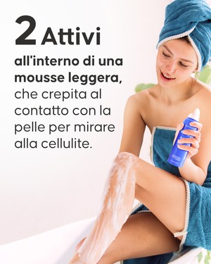 Risultato pelle liscia dopo mousse anticellulite Cellublue
