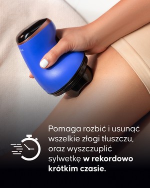 Masaż ud bezprzewodowym masażerem Cellublue w domu