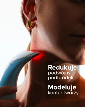 Urządzenie EMS Cellublue stosowane na policzki i owal twarzy
