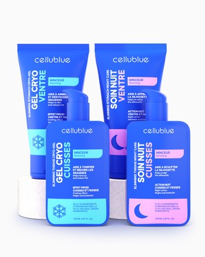 Kompletní balíček Cellublue pro zeštíhlení 24h přehled produktů