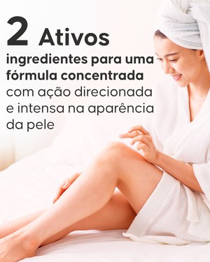 Aplicação do Sérum Celulite Cellublue na pele das coxas