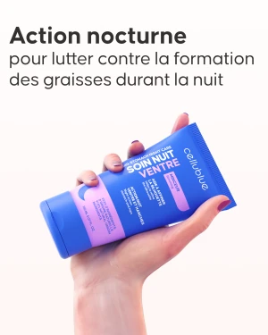 Slider 2 crème nuit ventre Cellublue zones ciblées ventre hanches