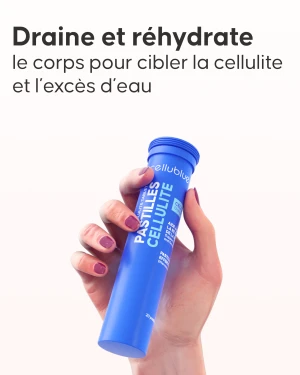 Dissolution de la pastille effervescente Cellublue vue détail