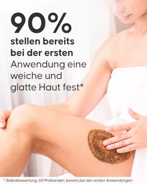 Anwendung des Cellublue Dehnungsstreifen-Peelings auf der Haut