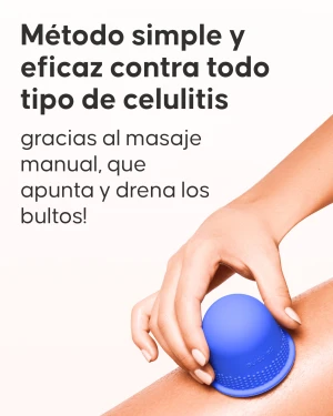 Ventosa anticelulítica Cellublue efecto palpar-rodar