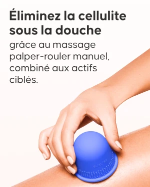Routine anti-cellulite Cellublue étape application sous la douche