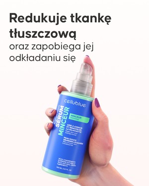 Serum wyszczuplające Cellublue tekstura produktu na dłoni
