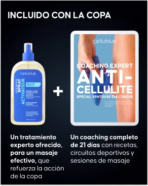 Ventosa eléctrica Cellublue con accesorios incluidos