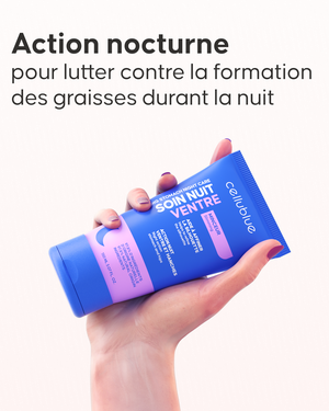 Slider 2 crème nuit ventre Cellublue zones ciblées ventre hanches
