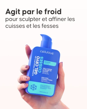 Étape 2 massage gel cryo cuisses Cellublue