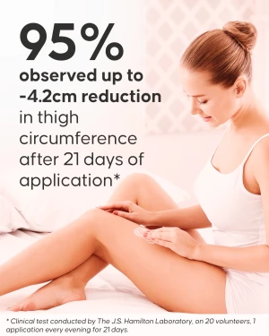 Cellublue Night Cream application on thighs step by step