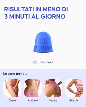 Massaggio palper-rouler con ventosa anticellulite CellCup